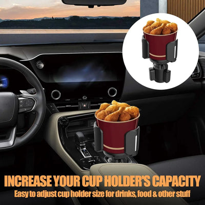 Car Cup Holder with Adjustable Base For Yeti Rambler,Hydro Flask,Nalgene,Stanley 10-64oz Cup Holders Extender