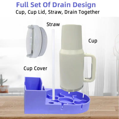 Tumbler drying station for cleaning cups storage holder