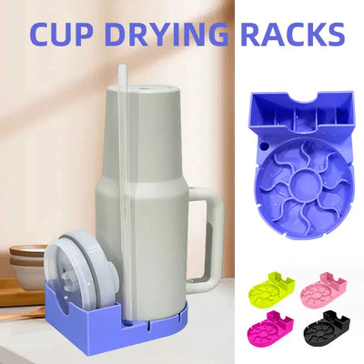 Tumbler drying station for cleaning cups storage holder