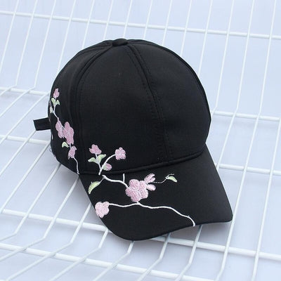 Symmetrical Flower Embroidery Baseball Cap By Lux