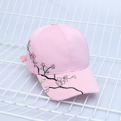 Symmetrical Flower Embroidery Baseball Cap By Lux